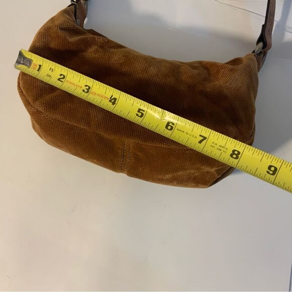 Fossil Brown Brushed Corduroy Velvet  Handbag Leather University of AL Strap - Picture 11 of 12